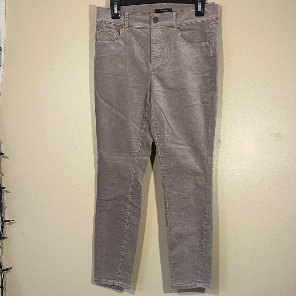 Ann Taylor Petite Skinny Pants Brown Neutral Cotton Blend 6P Workwear